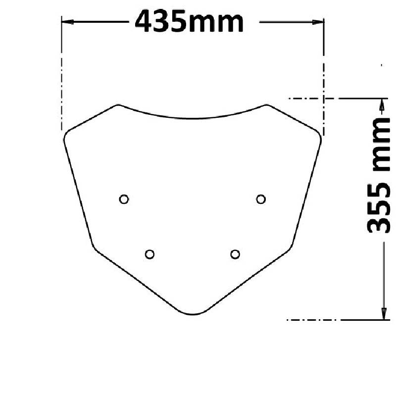 Parabrisas bajo completo con gomas y tornillos BENELLI trk 702 23-